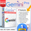 Gemini AI Pro + Google One 2TB Storage, Veo 3 + Extra Benefits (12 Months)